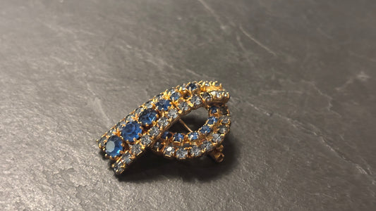 Broche en strass Vintage années 40