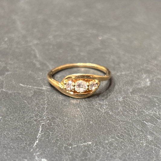 Bague à strass vintage