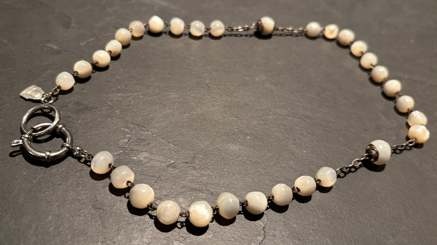 Collier chapelet de nacre ancien - blissparis