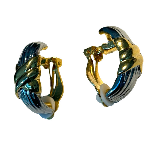 Clips vintage or et argent - blissparis