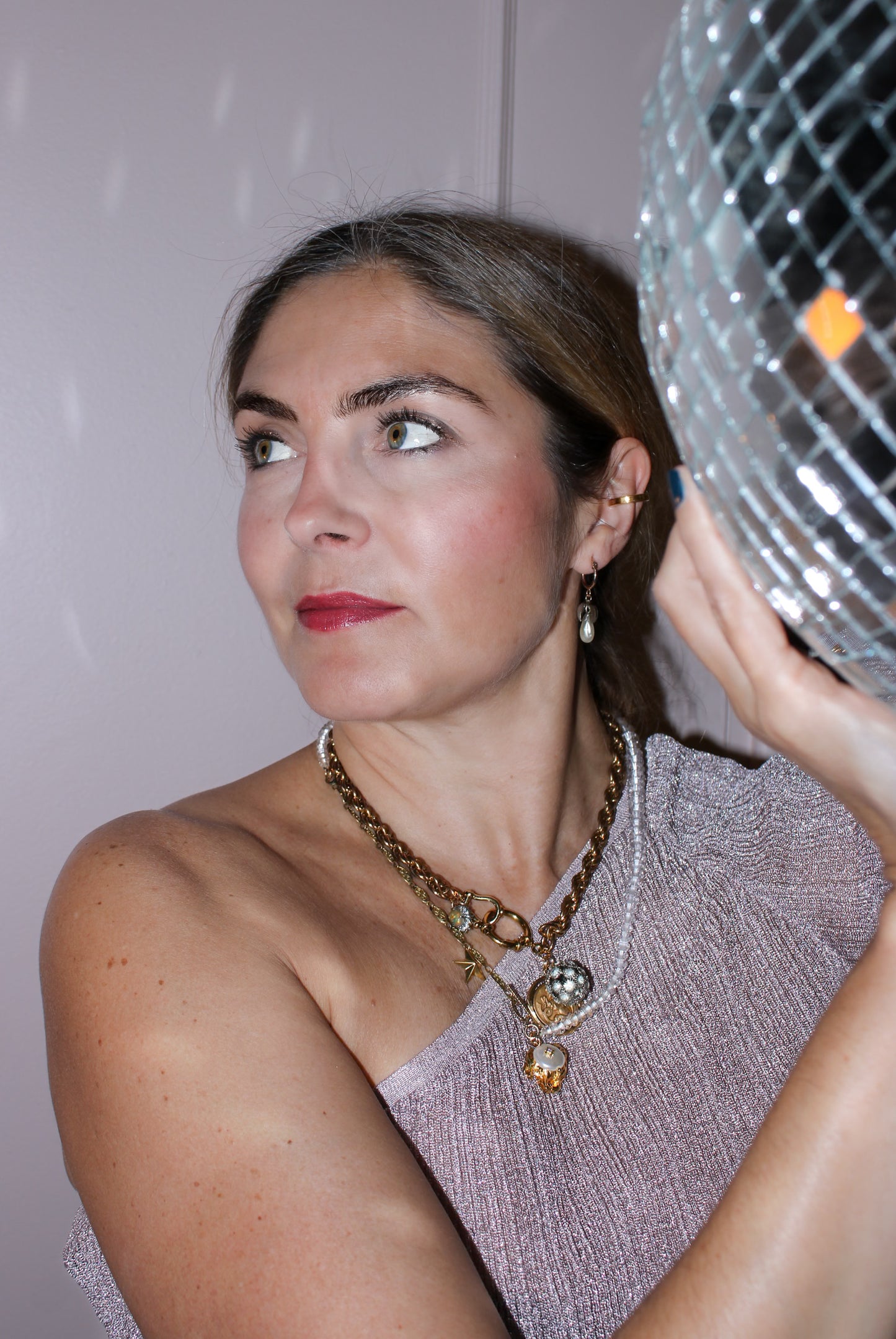 LION . Collier filigrane et perles de cristal - blissparis