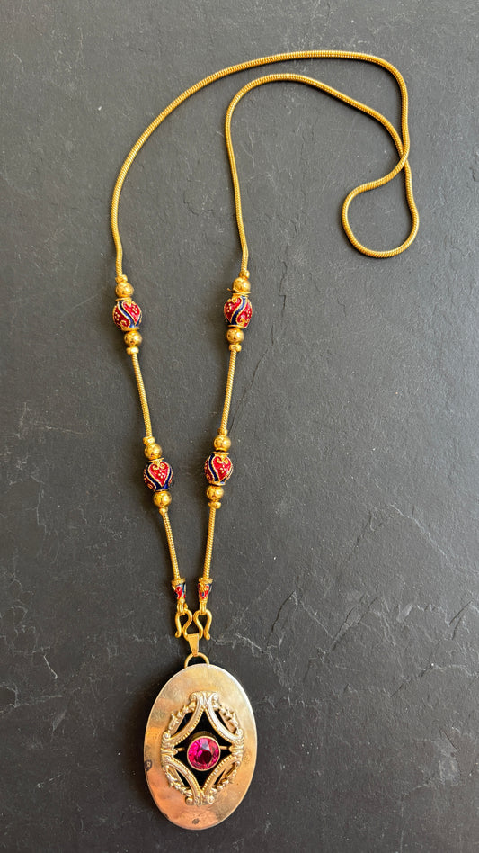 Sautoir à médaillon ancien - blissparis