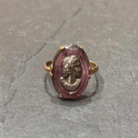 Bague Camée de verre ancienne