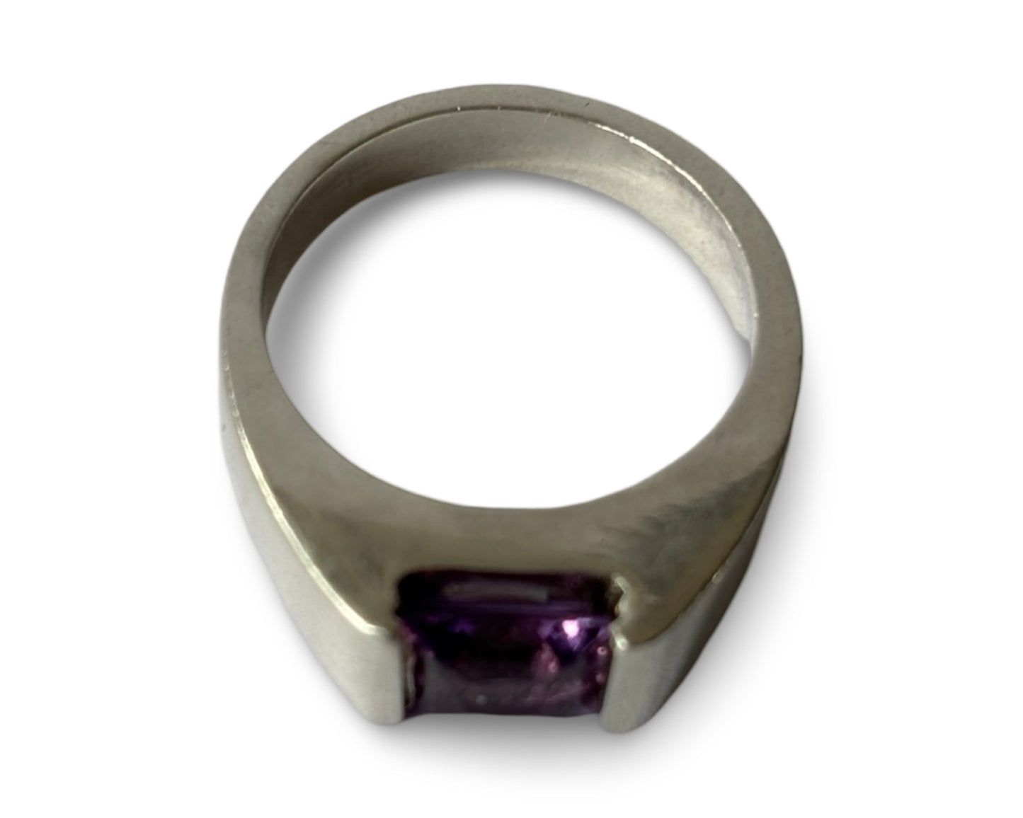 Bague en argent et améthyste - blissparis