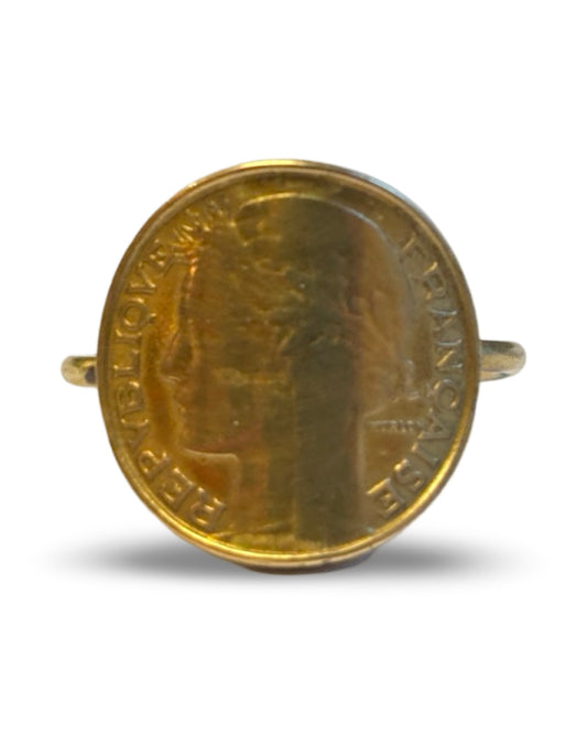 Bague ancienne pièce de Monnaie française - blissparis