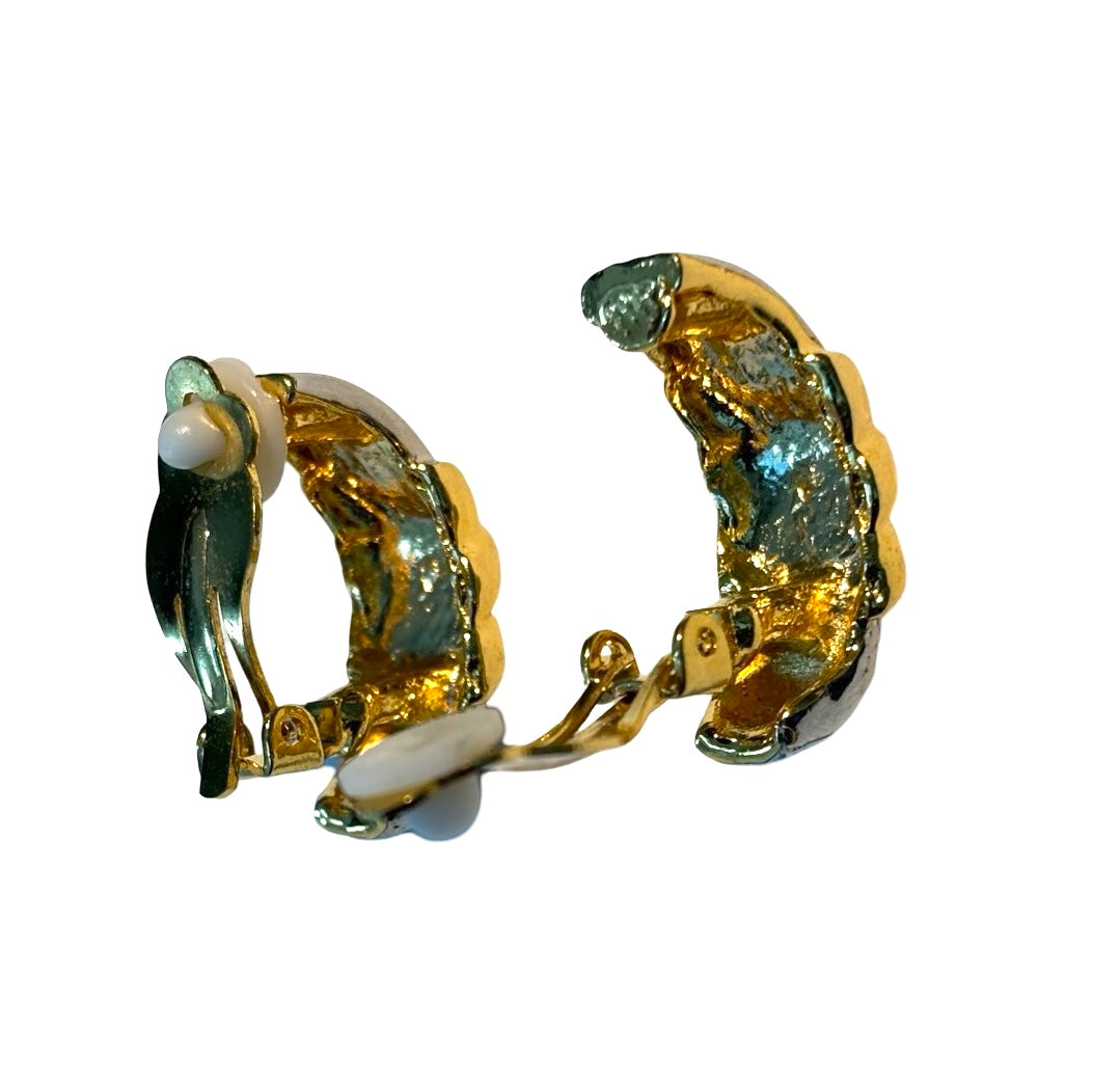 Clips vintage or et argent - blissparis