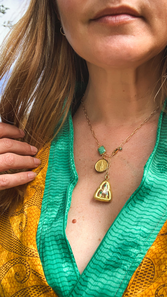 Collier Buddha Thaï et Ste Anne d’Auray - blissparis