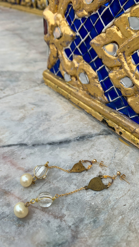 Pendants cœurs de chapelet et perles - blissparis