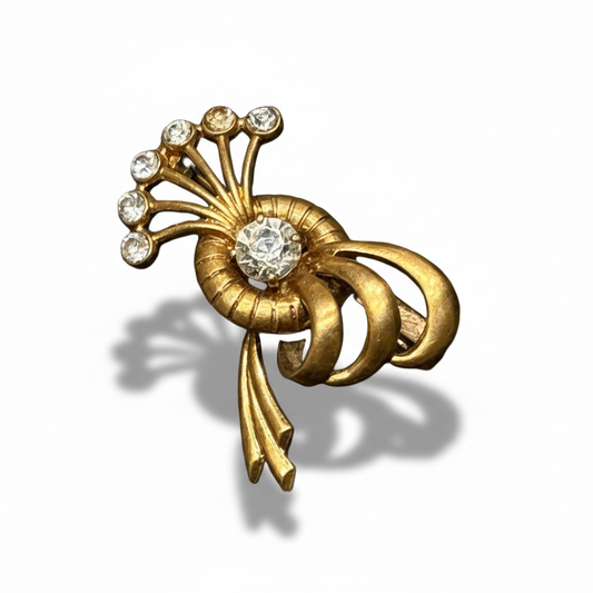Broche à strass années 40