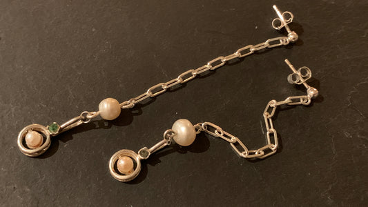 Pendants perles et argent - blissparis