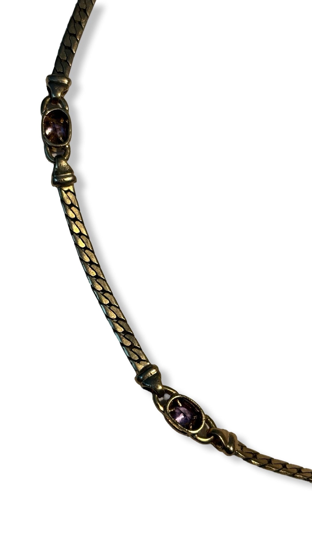 Collier Vintage chaîne et strass - blissparis