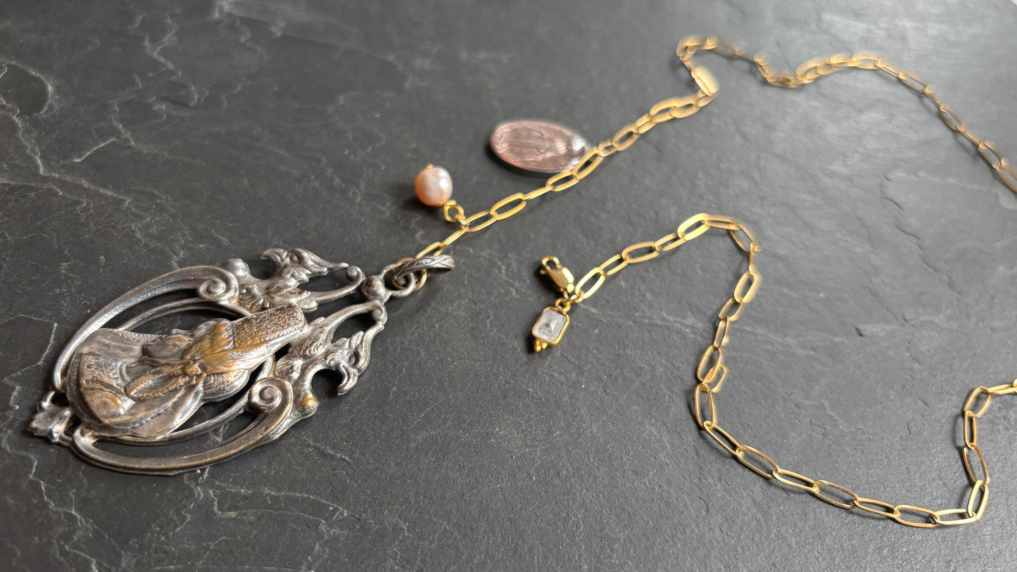 Collier lasso, médaillon bigouden - blissparis