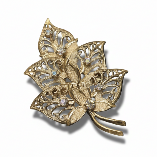 Broche ancienne motif floral