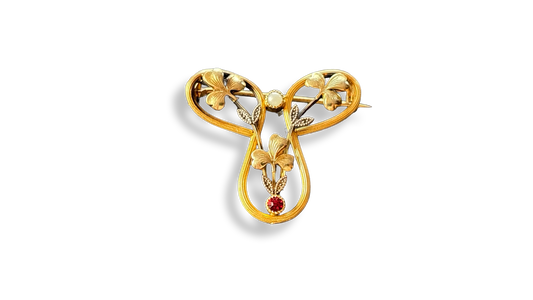 Broche florale Art Nouveau