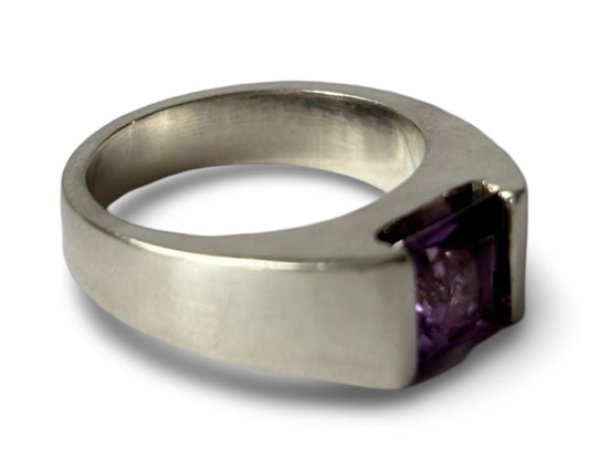 Bague en argent et améthyste - blissparis