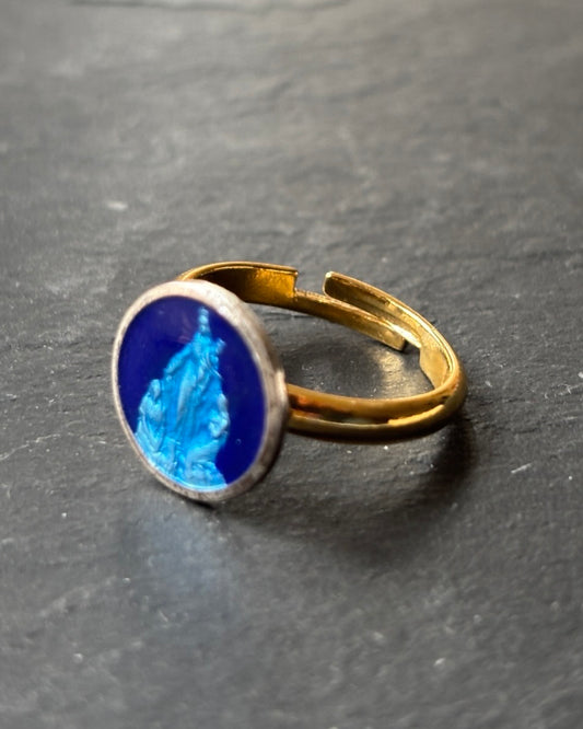 Bague upcyclee Vierge en Majesté - blissparis