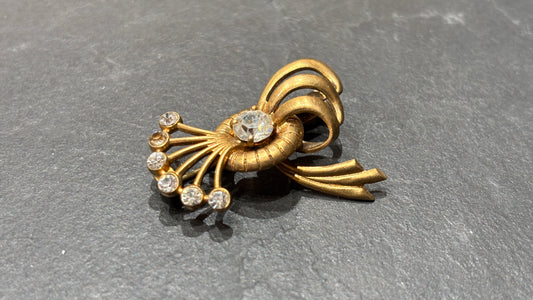 Broche à strass années 40