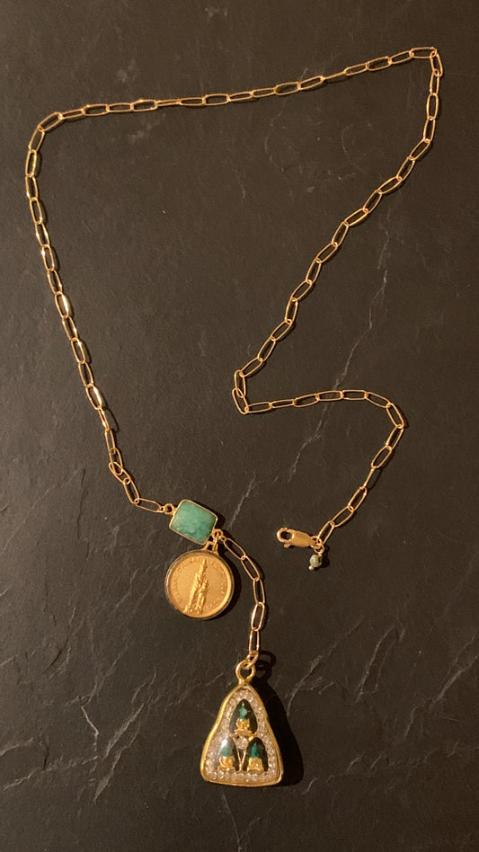 Collier Buddha Thaï et Ste Anne d’Auray - blissparis