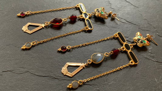 Pendants papillons et pierres fines - blissparis