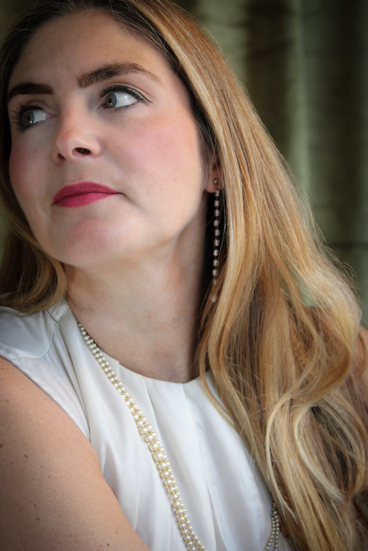 Pendants chapelet, chute de chaîne , strass et perle - blissparis