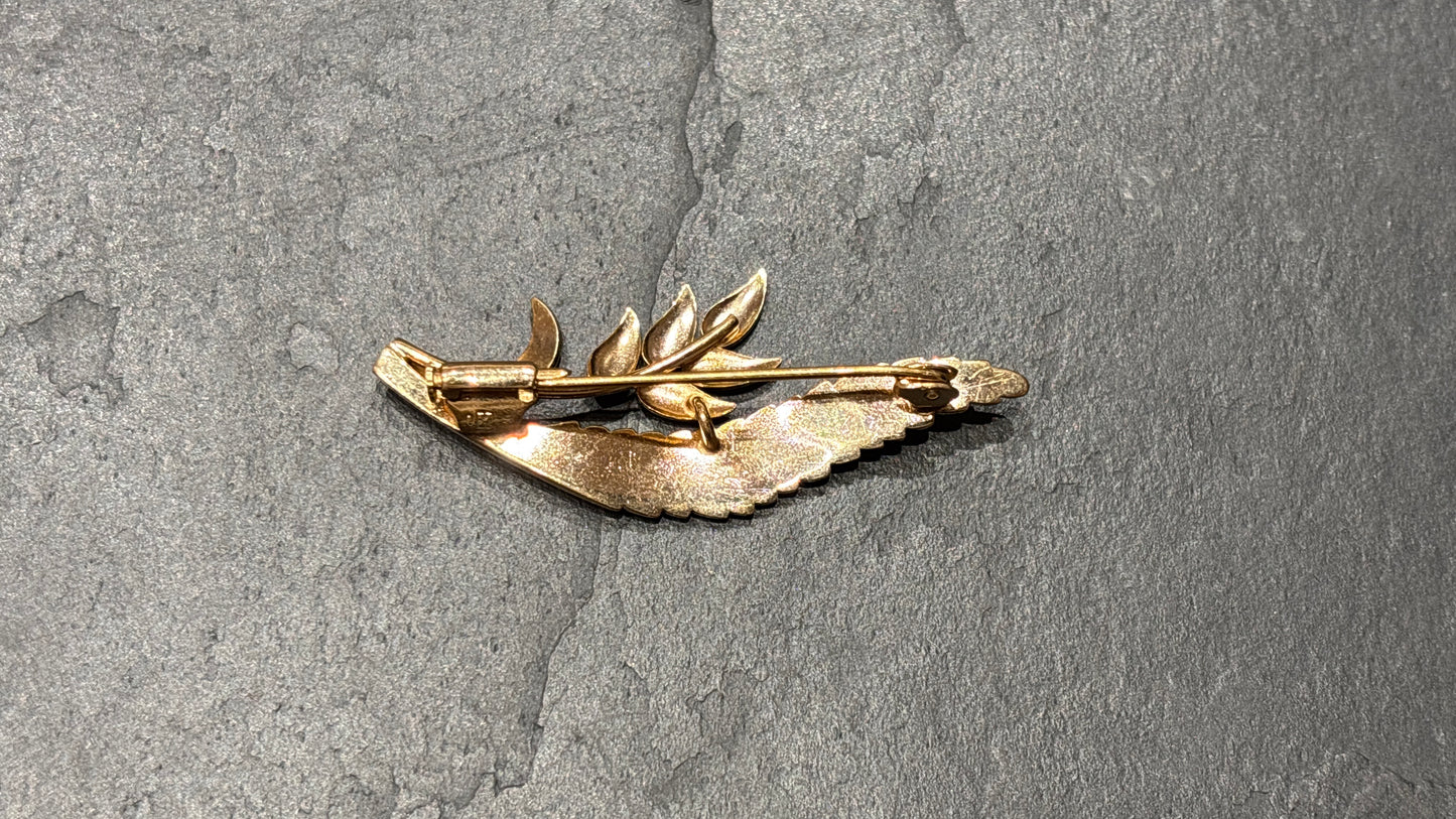 Broche ancienne plaquée or