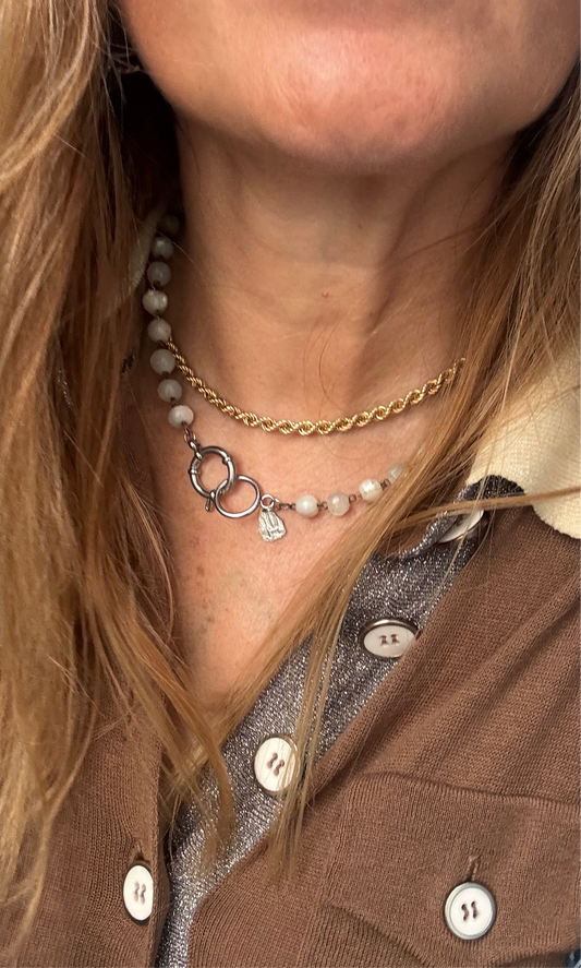 Collier chapelet de nacre ancien - blissparis