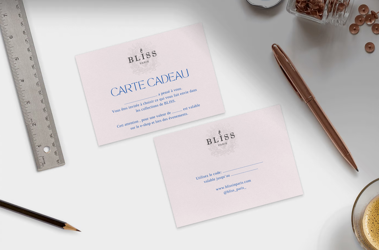 Carte cadeau BLISS 100€ - blissparis