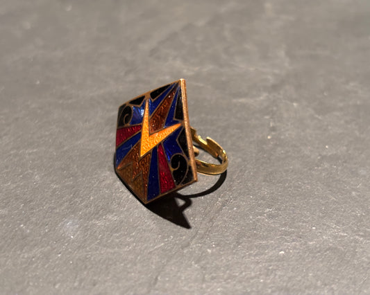 Bague en émaux Arts Deco - blissparis