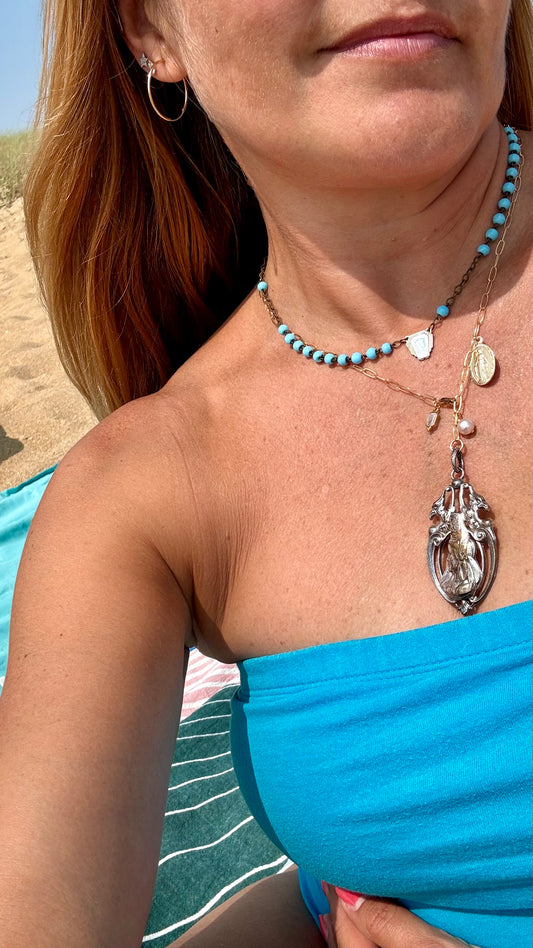 Collier lasso, médaillon bigouden - blissparis