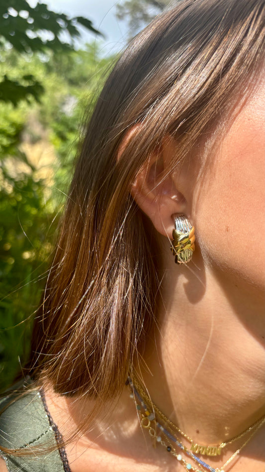 Clips vintage or et argent - blissparis