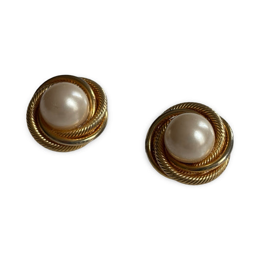 Clip d’oreille perlés Vintage - blissparis