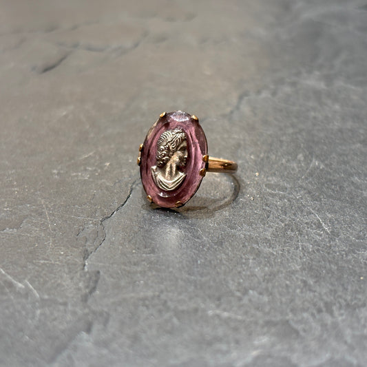 Bague Camée de verre ancienne
