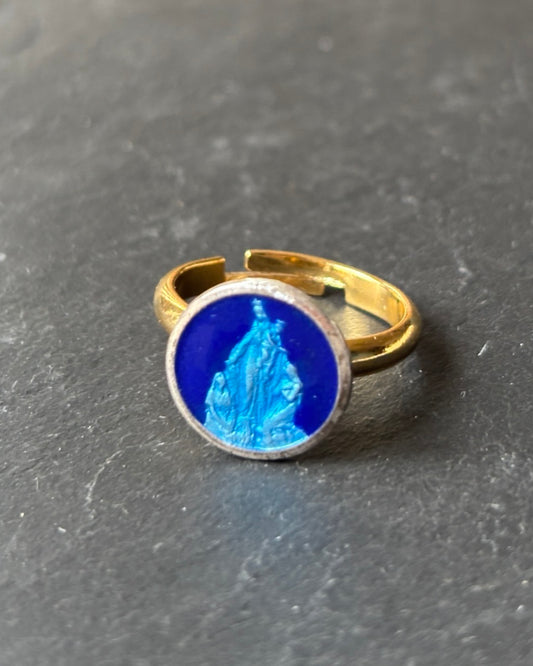 Bague upcyclee Vierge en Majesté - blissparis