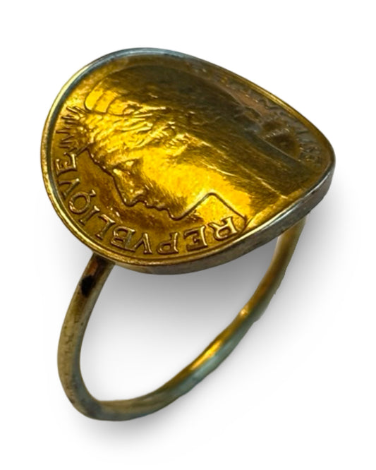Bague ancienne pièce de Monnaie française - blissparis