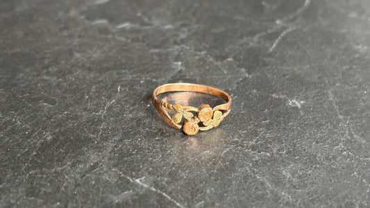 Fine bague Art Nouveau plaquée or