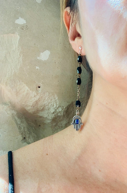 Pendants en chapelet ancien et Khamsa - blissparis