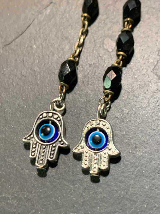 Pendants en chapelet ancien et Khamsa - blissparis