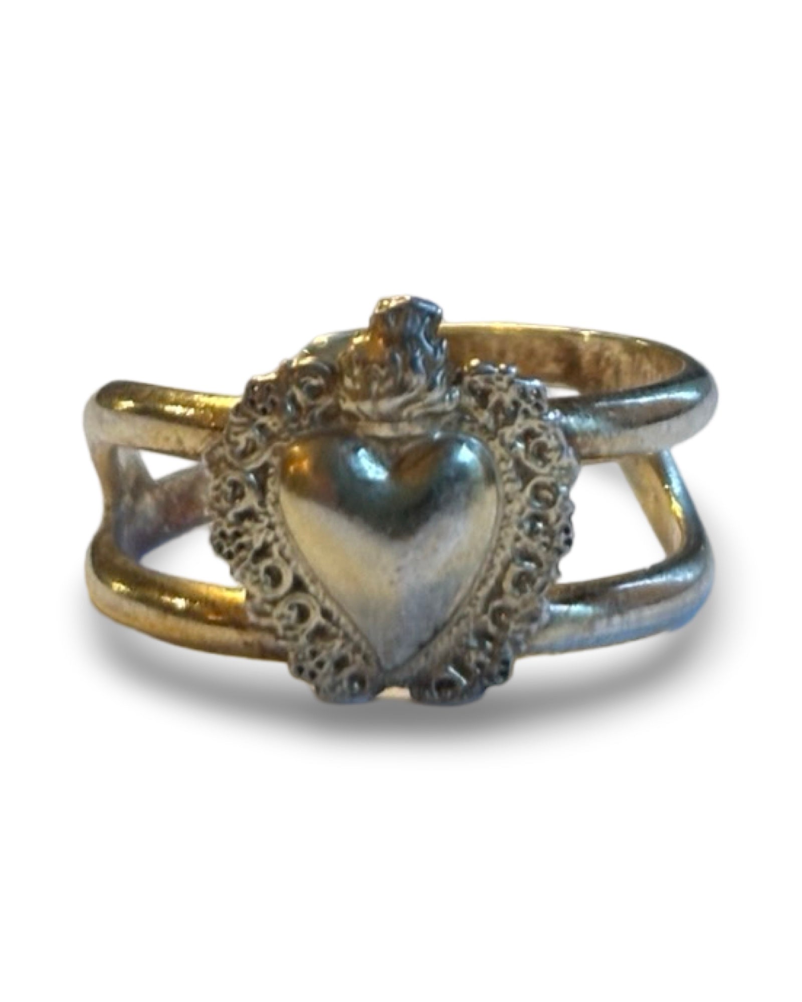 Bague en vermeil, Sacré Coeur florentin - blissparis