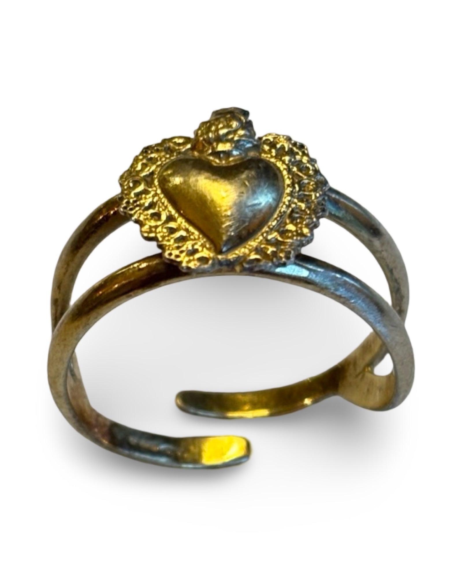 Bague en vermeil, Sacré Coeur florentin - blissparis