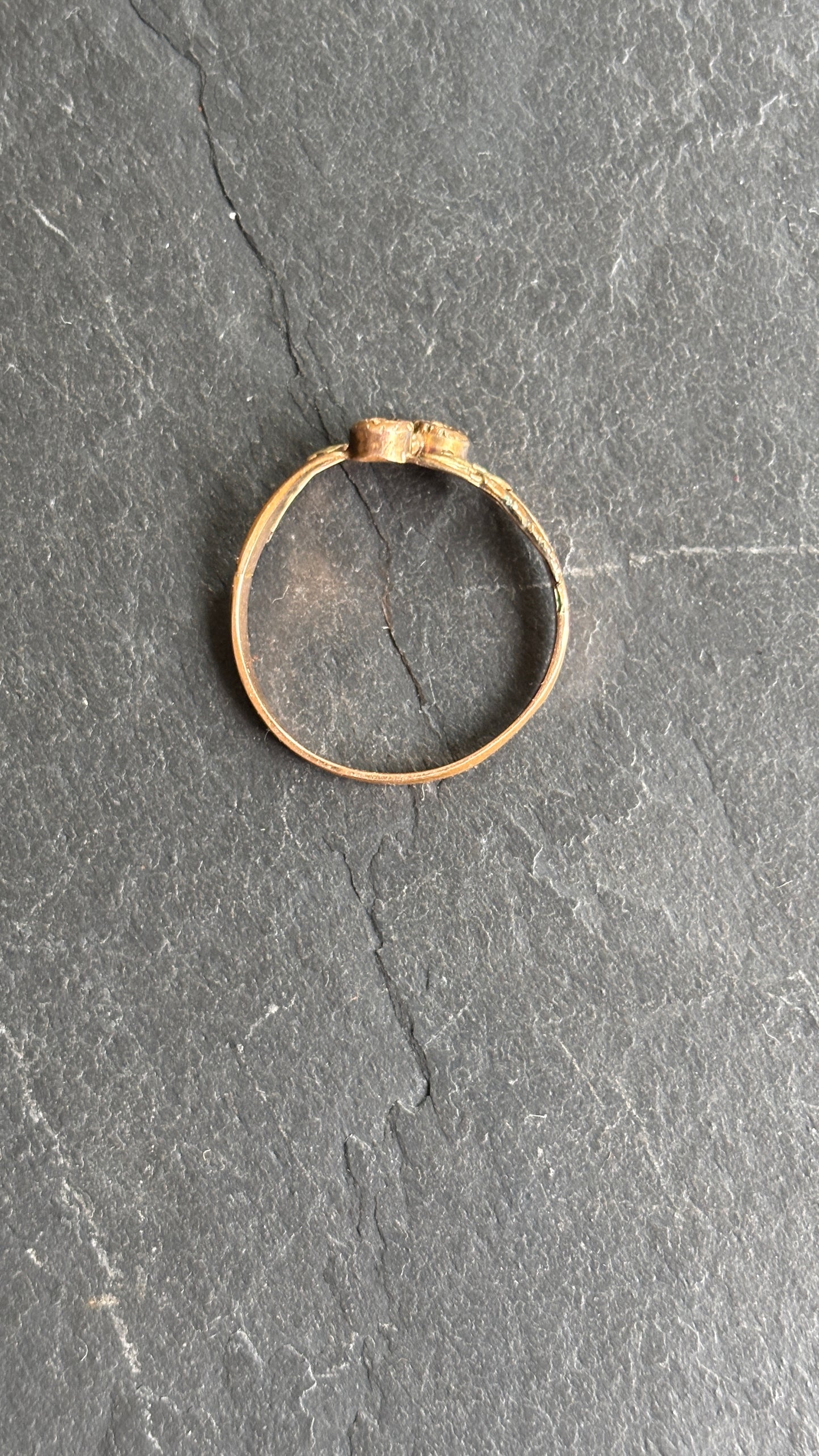 Fine bague Art Nouveau plaquée or