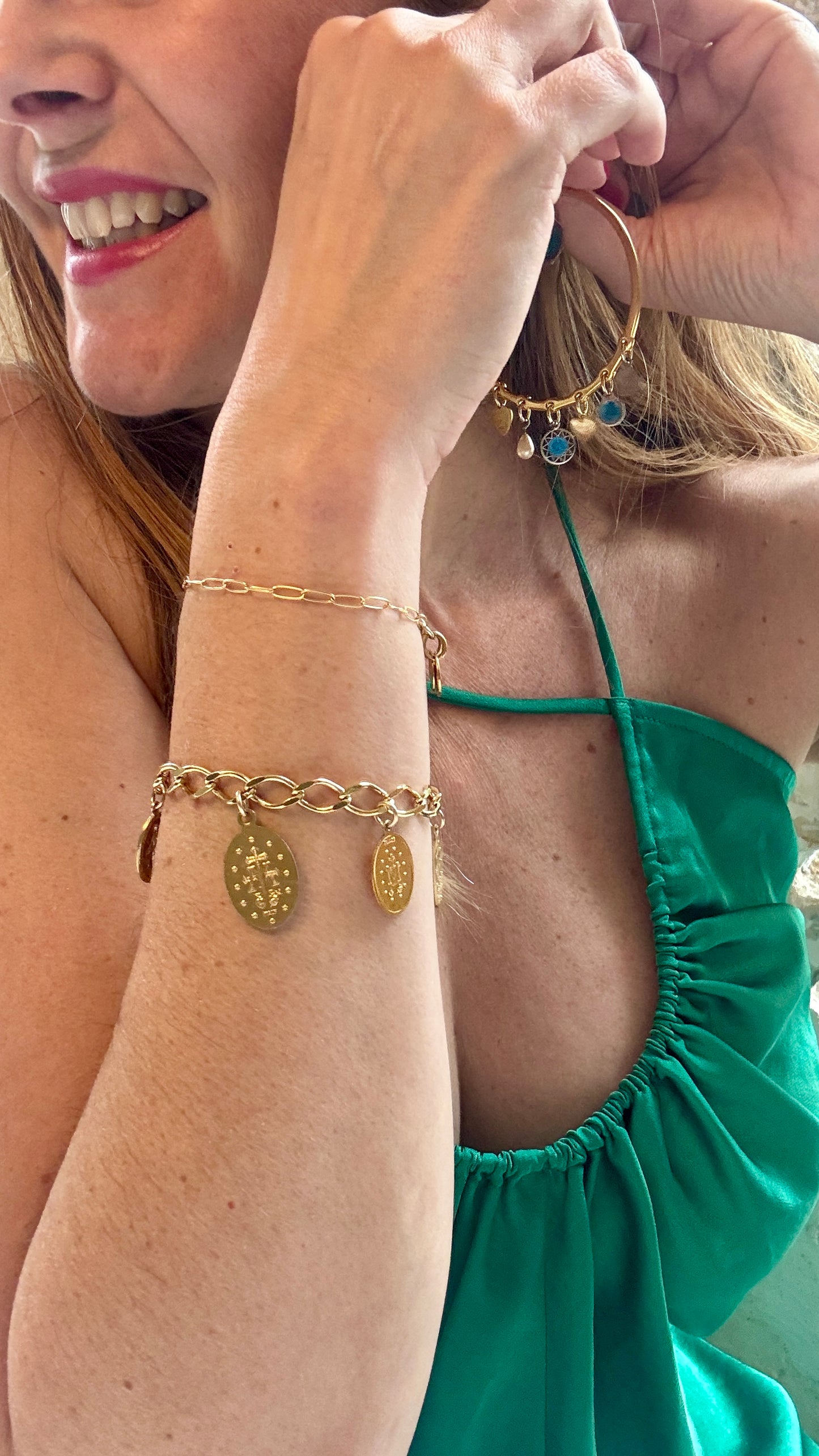 Bracelet plaqué or et Médailles Miraculeuses - blissparis