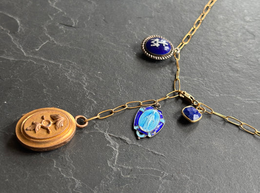 Collier lasso, Médailles Miraculeuses et médaillon à secret - blissparis