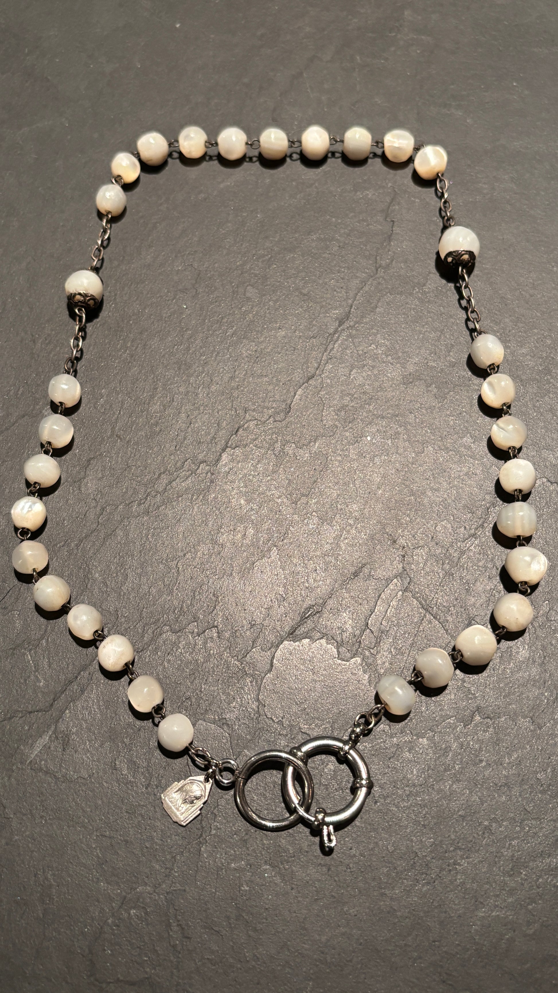 Collier chapelet de nacre ancien - blissparis