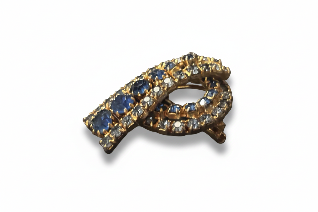 Broche en strass Vintage années 40