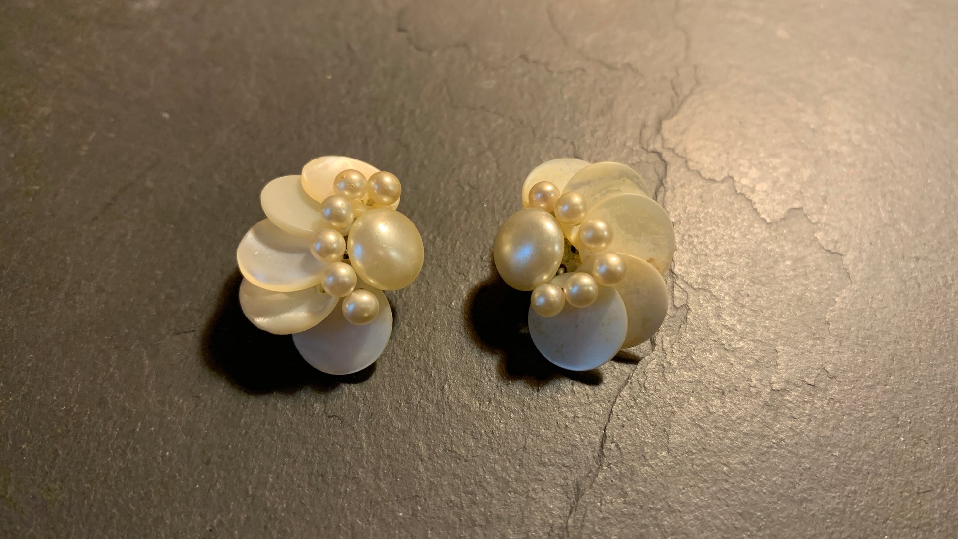 Clips vintage en nacre - blissparis