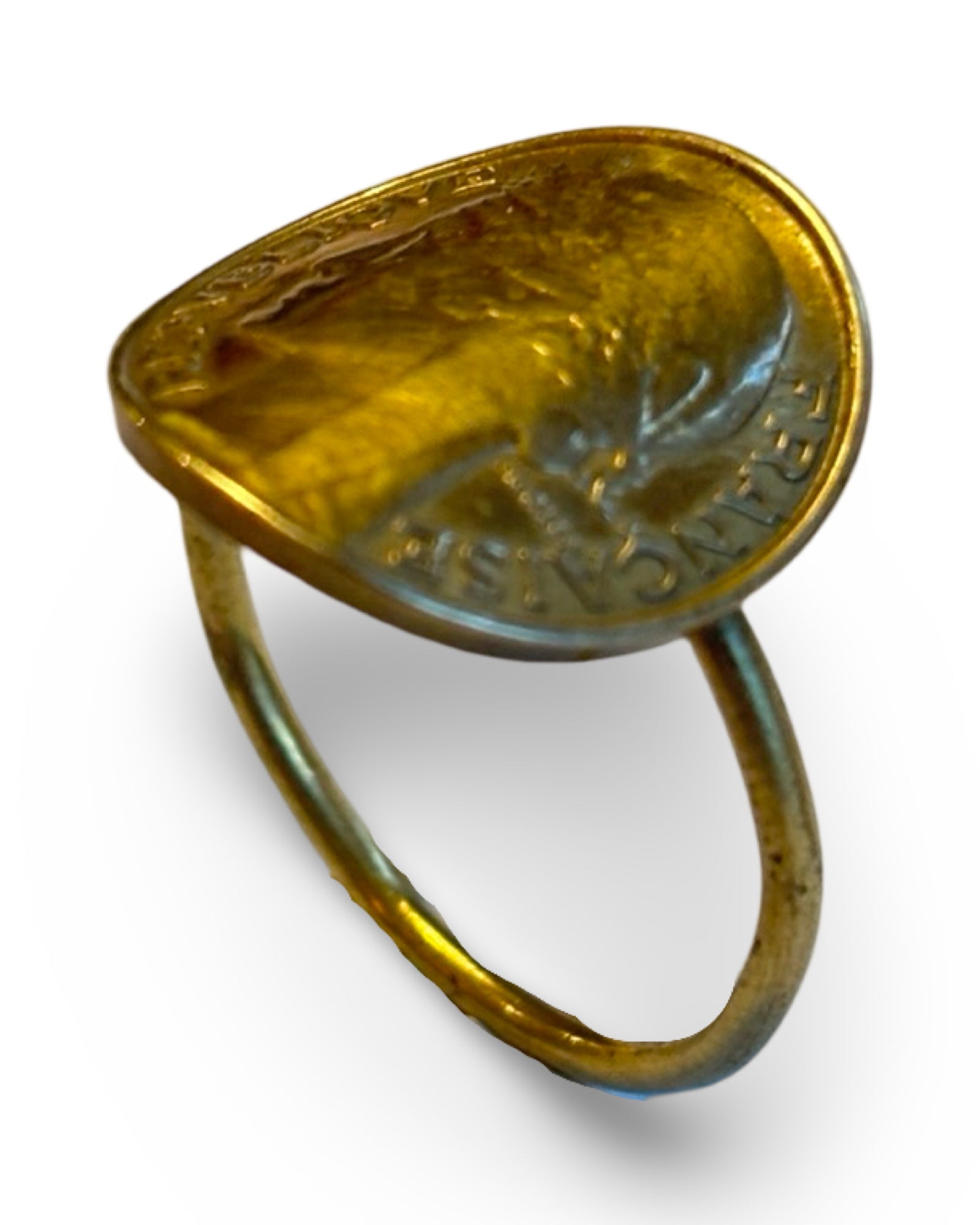 Bague ancienne pièce de Monnaie française - blissparis