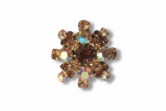 Broche en strass vintage années 60