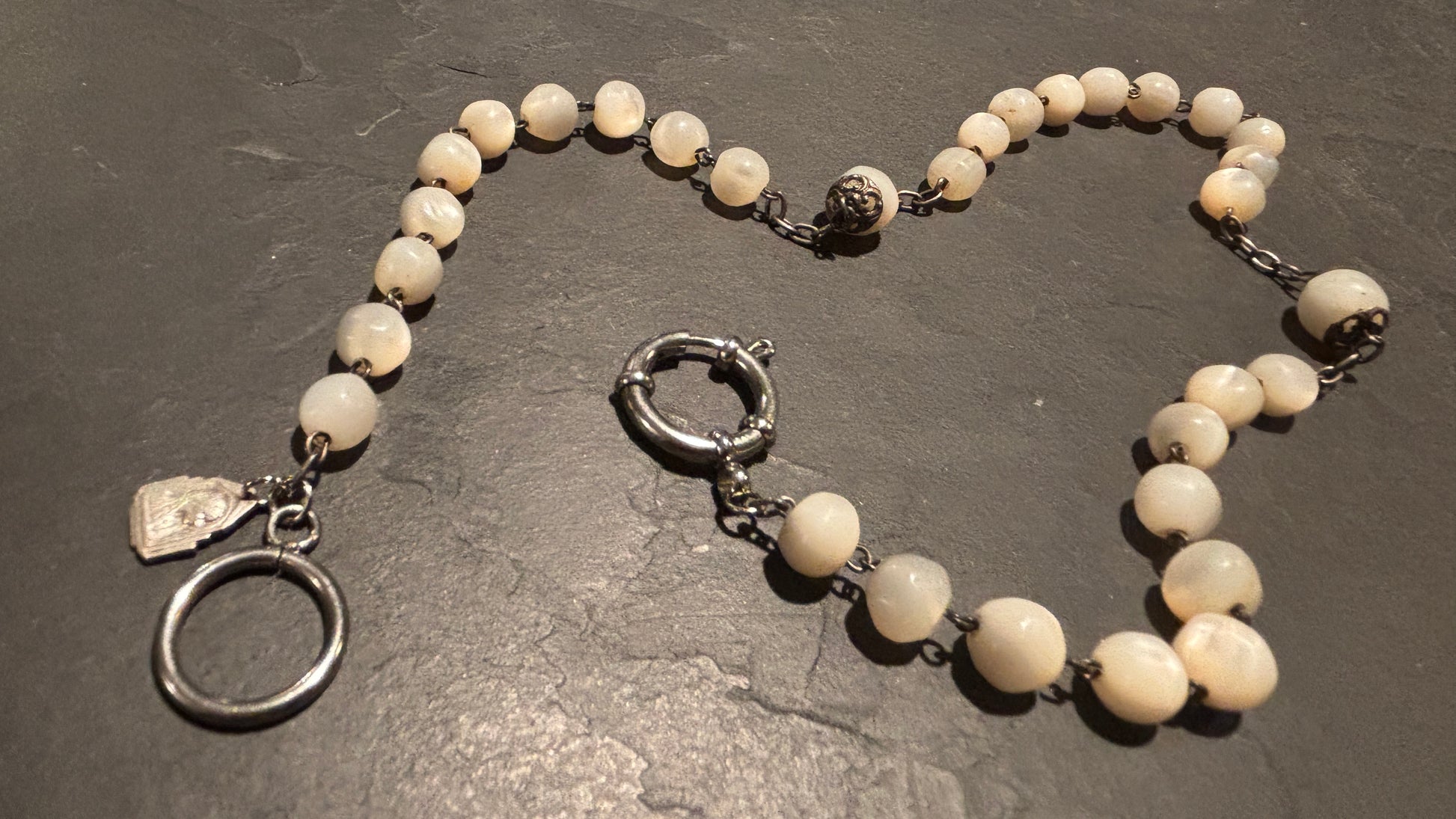 Collier chapelet de nacre ancien - blissparis