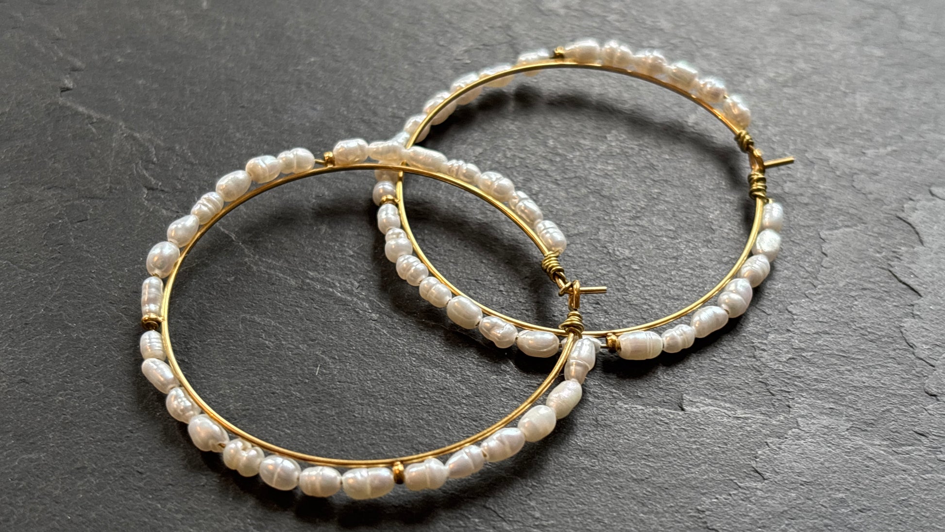 Larges créoles et perles - blissparis