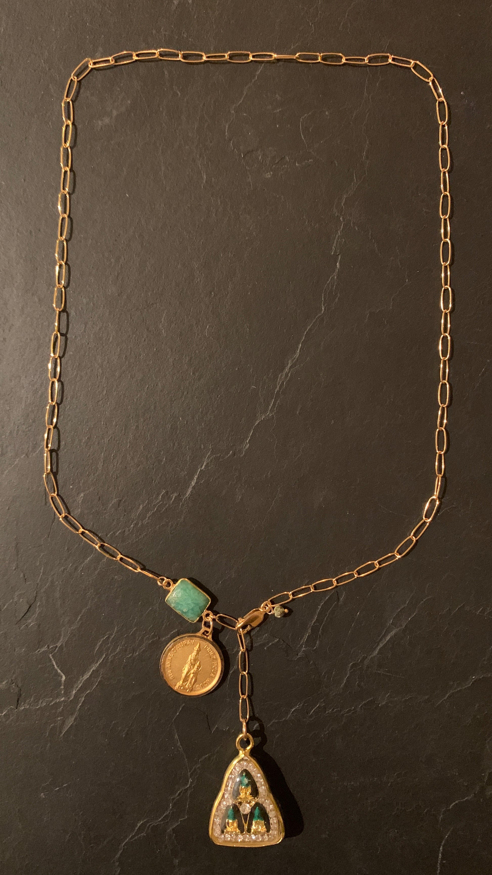 Collier Buddha Thaï et Ste Anne d’Auray - blissparis